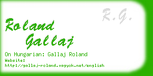 roland gallaj business card